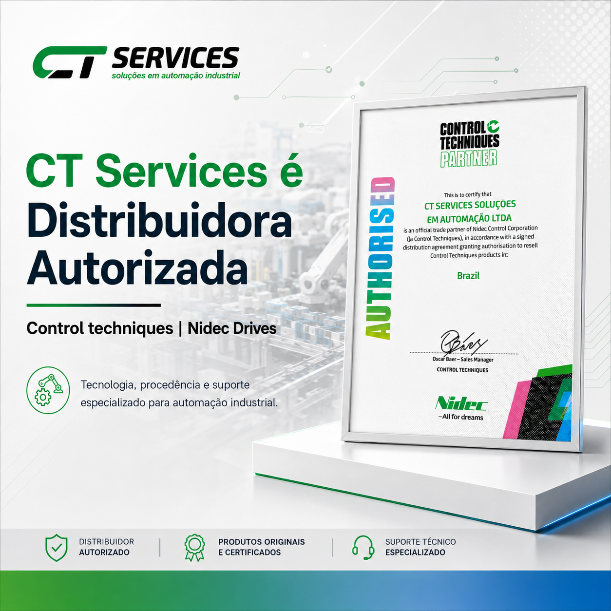 Certificado nidec drives